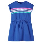 Rochie pentru copii cu șnur, albastru cobalt, 128 Rochie pentru copii cu șnur, albastru cobalt, 128
