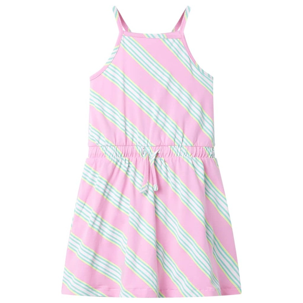 Rochie pentru copii cu șnur, fără mâneci, roz, 104