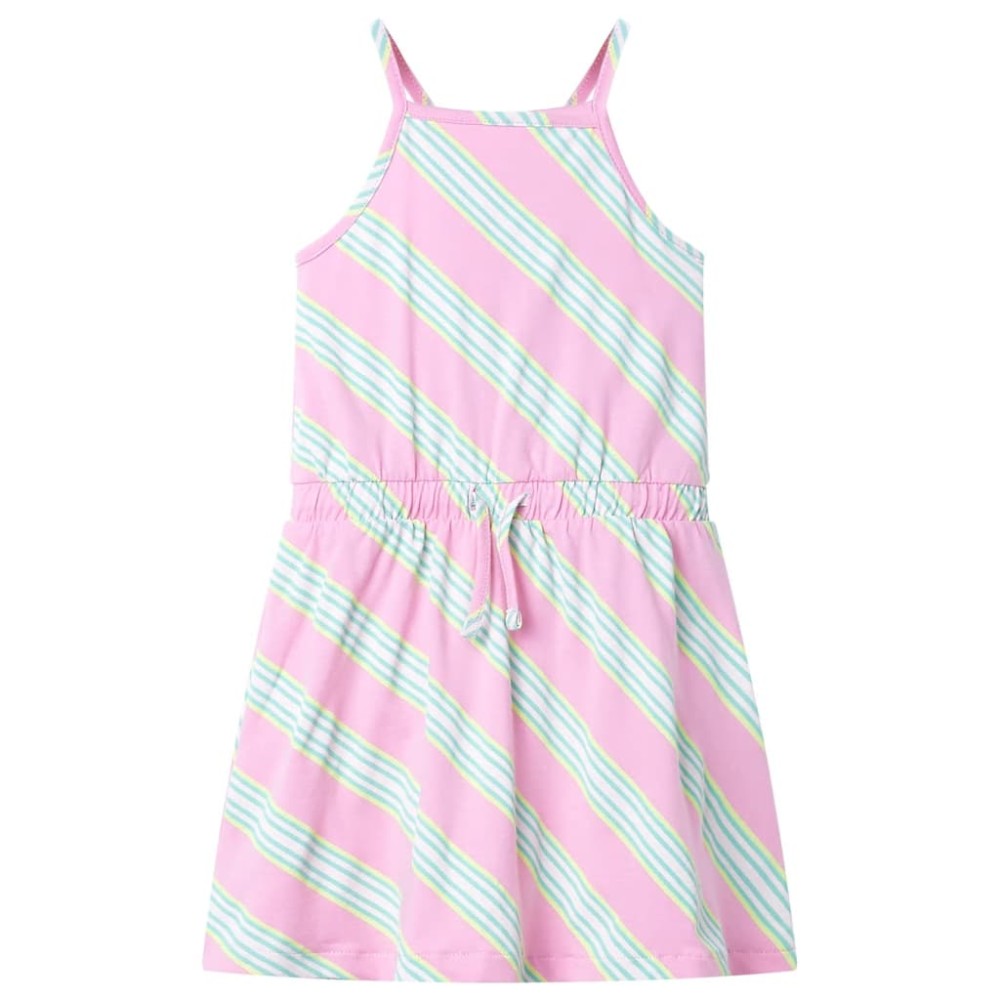 Rochie pentru copii cu șnur, fără mâneci, roz, 116