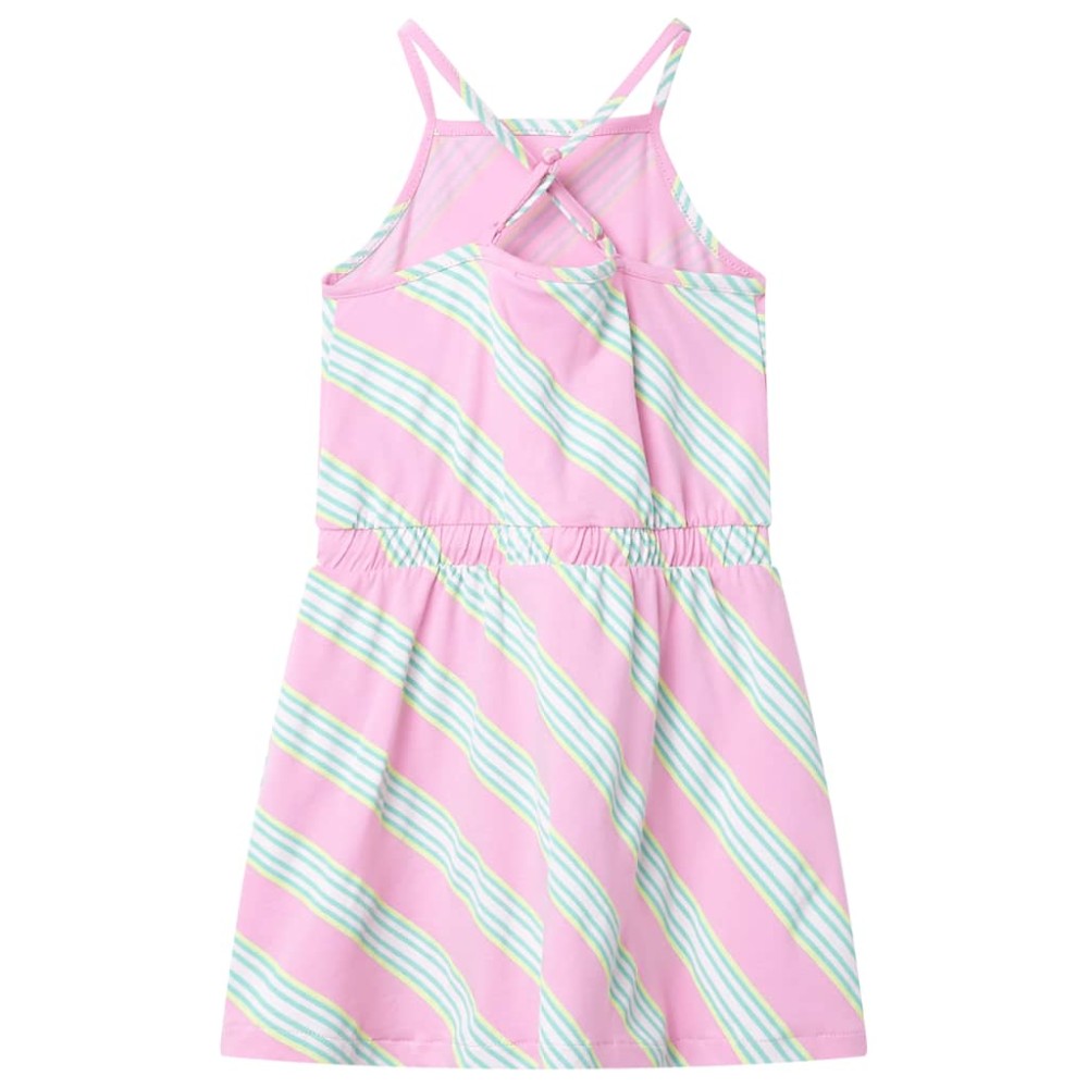 Rochie pentru copii cu șnur, fără mâneci, roz, 140