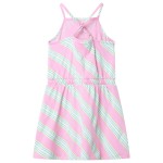 Rochie pentru copii cu șnur, fără mâneci, roz, 140