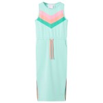 Rochie pentru copii cu șnur în talie, verde mentă deschis, 104 Rochie pentru copii cu șnur în talie, verde mentă deschis, 104