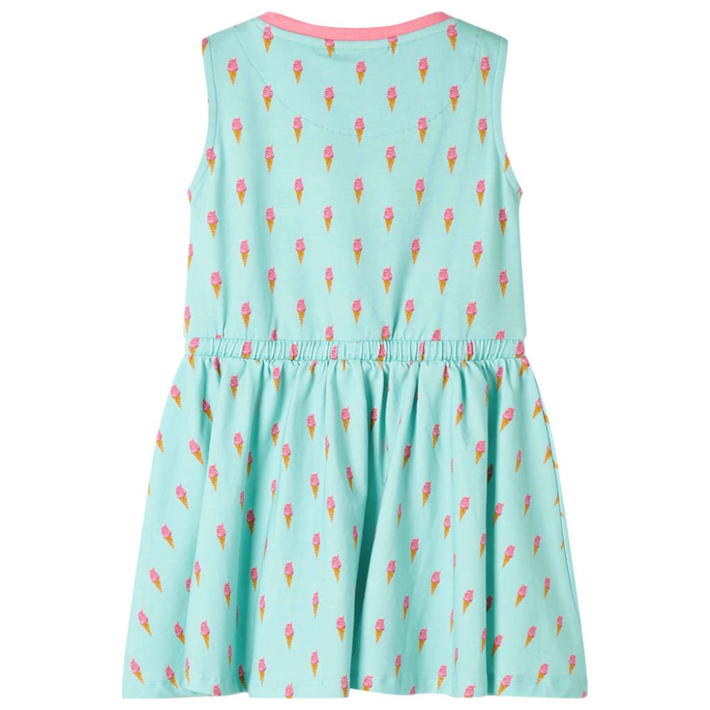 Rochie pentru copii cu șnur în talie, verde mentă deschis, 104