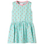 Rochie pentru copii cu șnur în talie, verde mentă deschis, 104 Rochie pentru copii cu șnur în talie, verde mentă deschis, 104