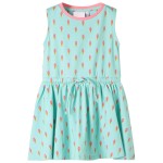 Rochie pentru copii cu șnur în talie, verde mentă deschis, 128 Rochie pentru copii cu șnur în talie, verde mentă deschis, 128