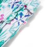 Pantaloni scurți pentru copii cu șnur, ecru și verde mentă închis, 104