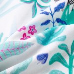 Pantaloni scurți pentru copii cu șnur, ecru și verde mentă închis, 104