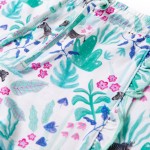 Pantaloni scurți pentru copii cu șnur, ecru și verde mentă închis, 128