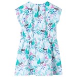 Rochie pentru copii, ecru și verde mentă închis, 128 Rochie pentru copii, ecru și verde mentă închis, 128
