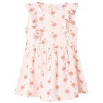 Rochie pentru copii cu volane, roz pal, 116 Rochie pentru copii cu volane, roz pal, 116