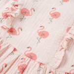 Rochie pentru copii cu volane, roz pal, 116 Rochie pentru copii cu volane, roz pal, 116