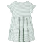 Rochie pentru copii, mâneci cu volane, verde mentă, 140 Rochie pentru copii, mâneci cu volane, verde mentă, 140