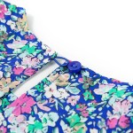 Rochie pentru copii, mâneci cu volane, albastru cobalt, 116 Rochie pentru copii, mâneci cu volane, albastru cobalt, 116