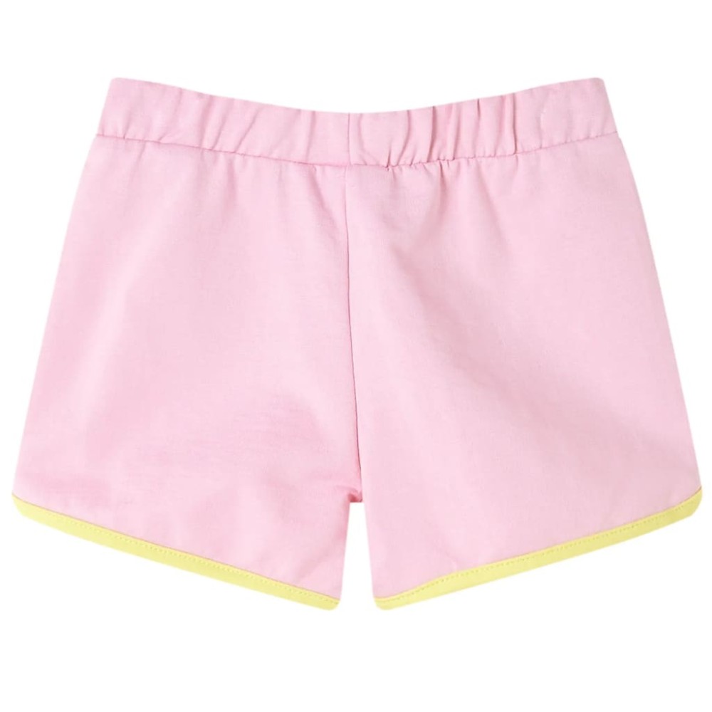 Pantaloni scurți pentru copii cu ornamente, roz aprins, 116