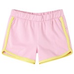 Pantaloni scurți pentru copii cu ornamente, roz aprins, 128 Pantaloni scurți pentru copii cu ornamente, roz aprins, 128