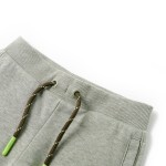 Pantaloni scurți pentru copii cu șnur, kaki deschis melanj, 116