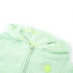 Hanorac pentru copii cu glugă și fermoar, verde aprins, 104 Hanorac pentru copii cu glugă și fermoar, verde aprins, 104