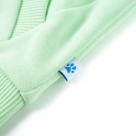 Hanorac pentru copii cu glugă și fermoar, verde aprins, 104 Hanorac pentru copii cu glugă și fermoar, verde aprins, 104
