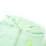 Hanorac pentru copii cu glugă și fermoar, verde aprins, 128 Hanorac pentru copii cu glugă și fermoar, verde aprins, 128