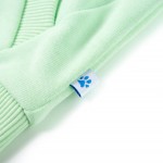 Hanorac pentru copii cu glugă și fermoar, verde aprins, 128 Hanorac pentru copii cu glugă și fermoar, verde aprins, 128