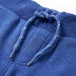Pantaloni de trening pentru copii, albastru melanj, 128 Pantaloni de trening pentru copii, albastru melanj, 128