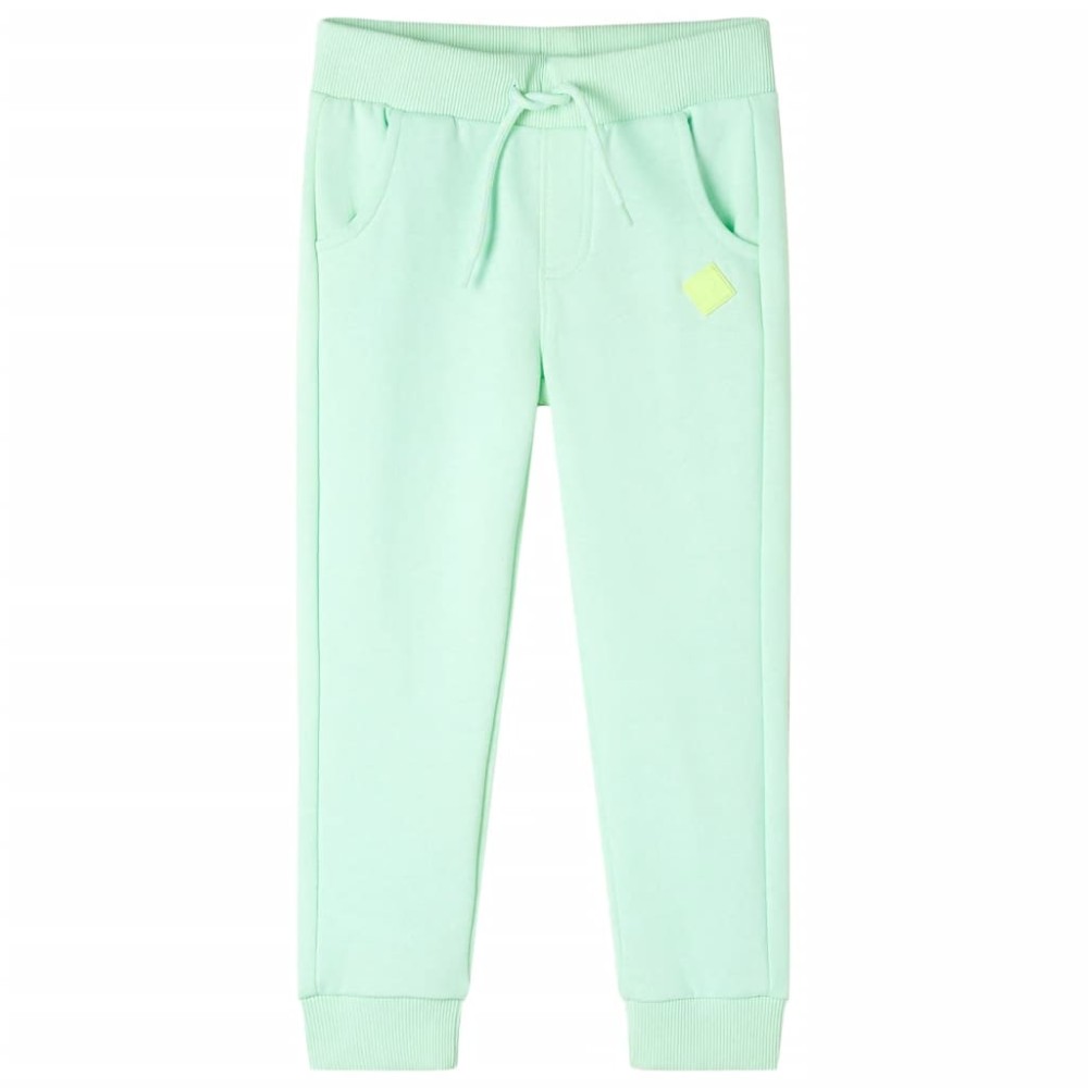 Pantaloni de trening pentru copii, verde aprins, 140