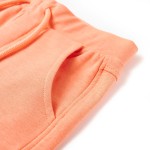 Pantaloni scurți pentru copii cu șnur, portocaliu neon, 116