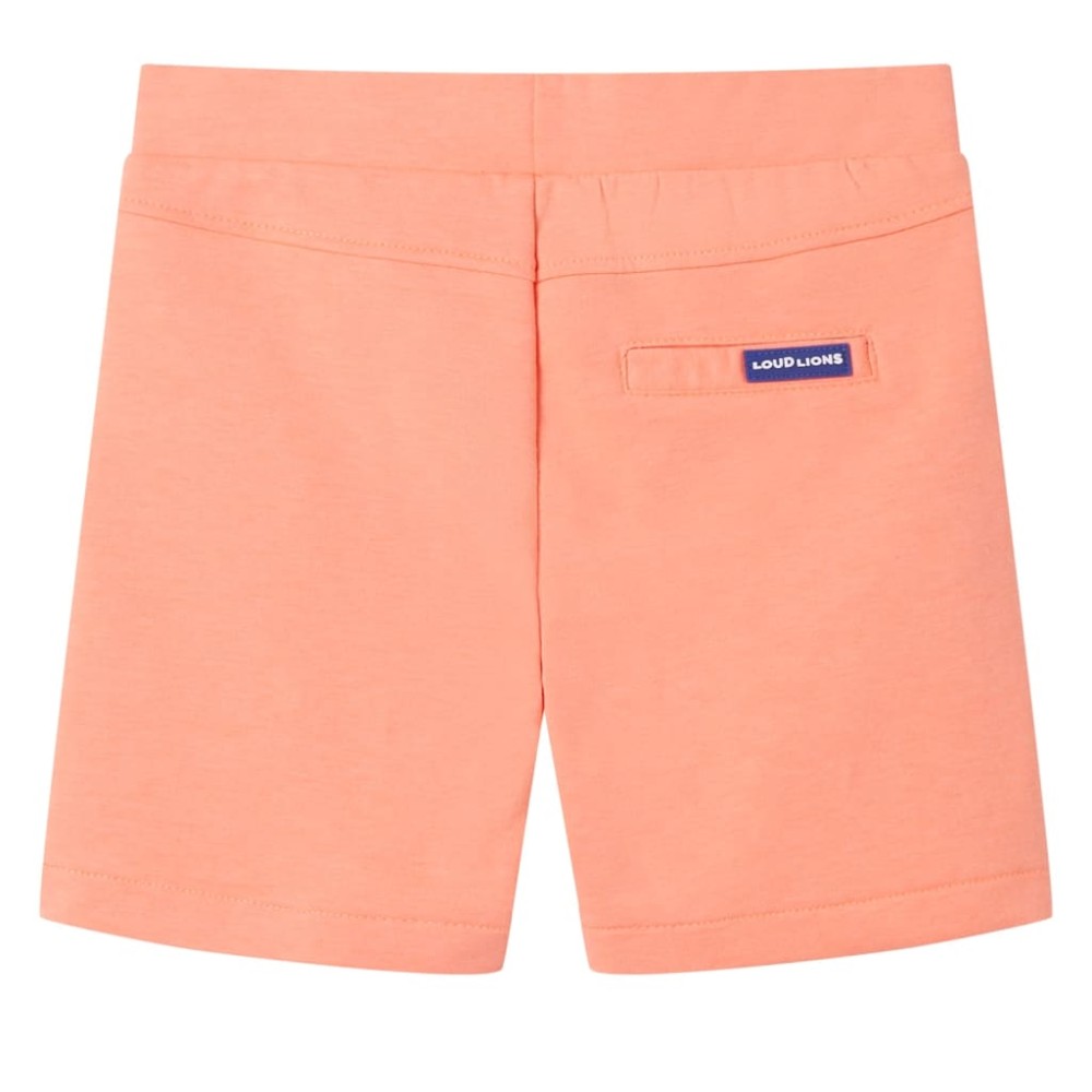 Pantaloni scurți pentru copii cu șnur, portocaliu neon, 128