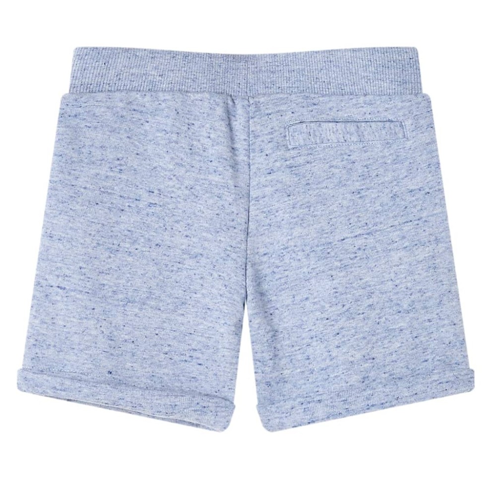 Pantaloni scurți pentru copii cu șnur, albastru melanj, 116