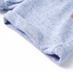 Pantaloni scurți pentru copii cu șnur, albastru melanj, 116