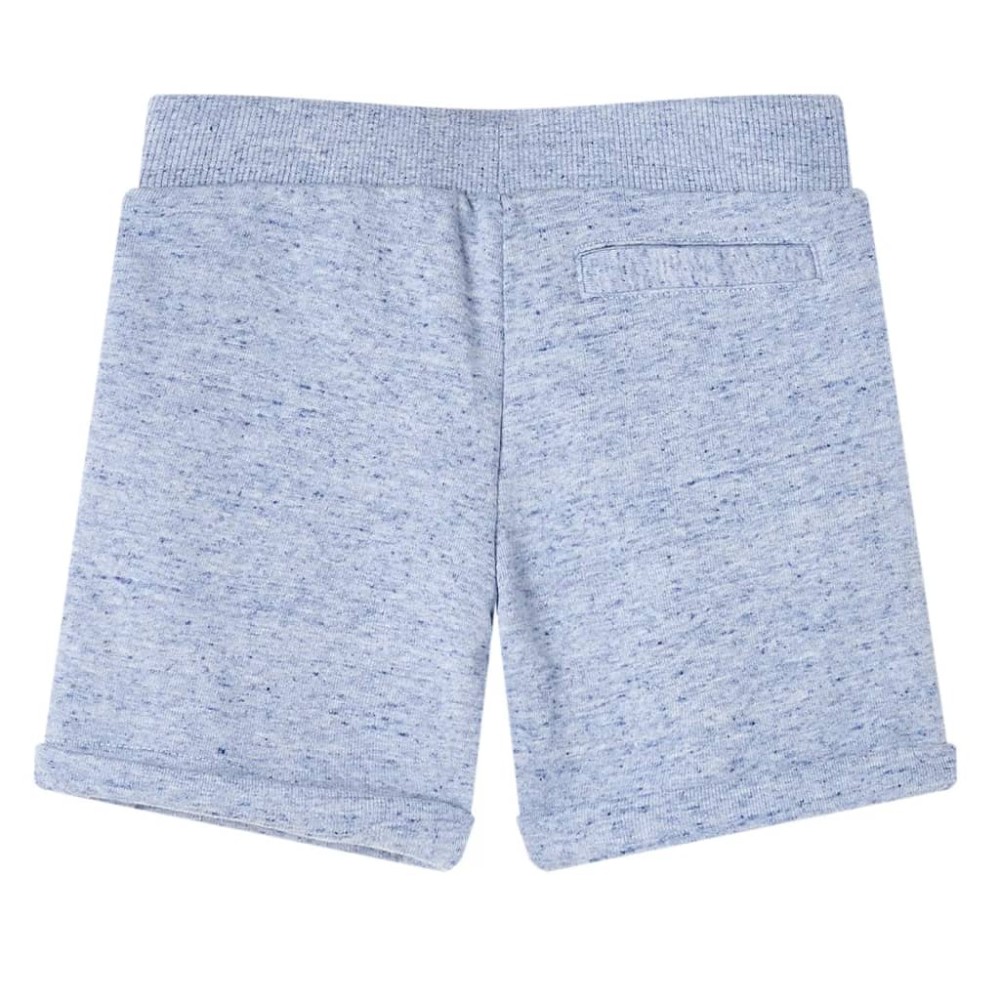 Pantaloni scurți pentru copii cu șnur, albastru melanj, 128