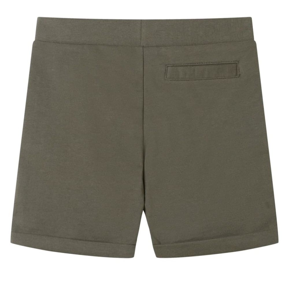 Pantaloni scurți pentru copii cu șnur, kaki închis, 128