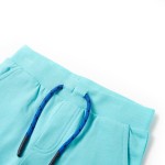 Pantaloni scurți pentru copii cu șnur, albastru verzui, 128