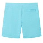 Pantaloni scurți pentru copii cu șnur, albastru verzui, 140