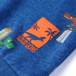 Bluzon pentru copii, albastru închis melanj, 92