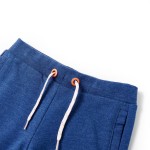 Pantaloni scurți pentru copii cu șnur, albastru melanj închis, 92