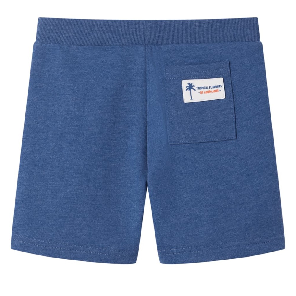 Pantaloni scurți pentru copii cu șnur, albastru melanj închis, 104