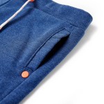 Pantaloni scurți pentru copii cu șnur, albastru melanj închis, 128