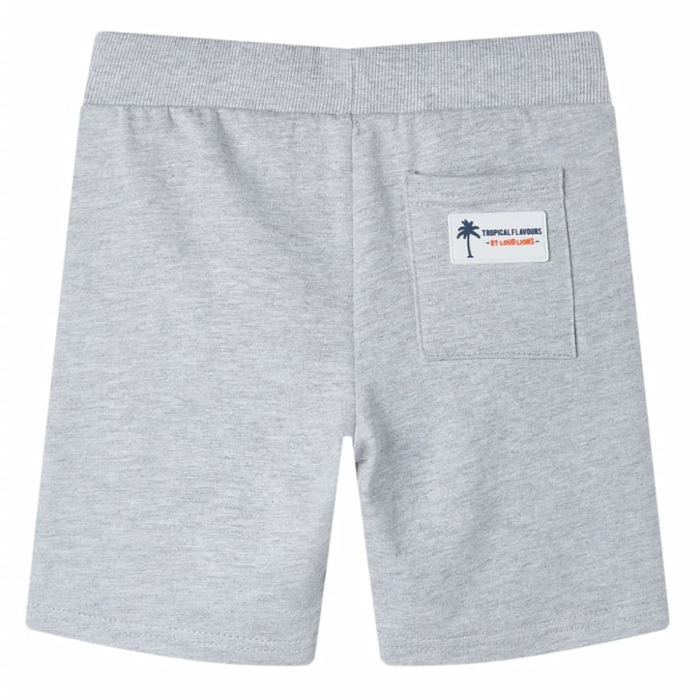Pantaloni scurți pentru copii cu șnur, gri, 128