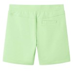 Pantaloni scurți pentru copii, verde fosforescent, 128