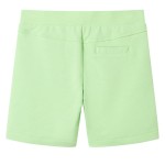 Pantaloni scurți pentru copii, verde fosforescent, 140