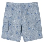 Pantaloni scurți pentru copii cu șnur, albastru închis, 92