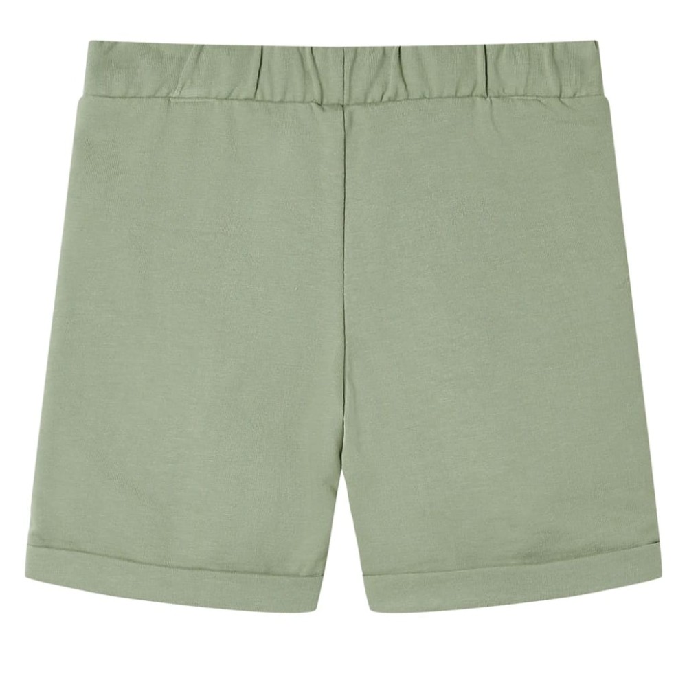 Pantaloni scurți pentru copii cu șnur, kaki deschis, 128