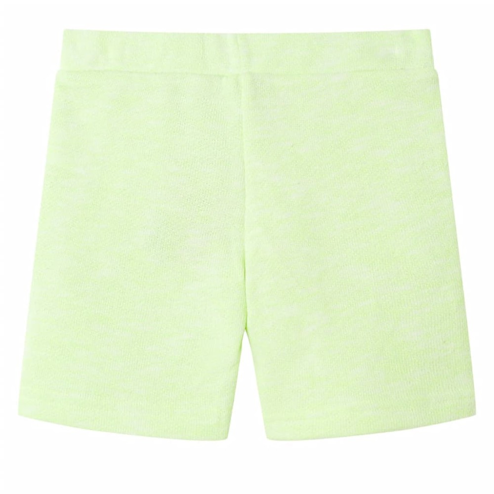 Pantaloni scurți pentru copii cu șnur, galben neon, 128