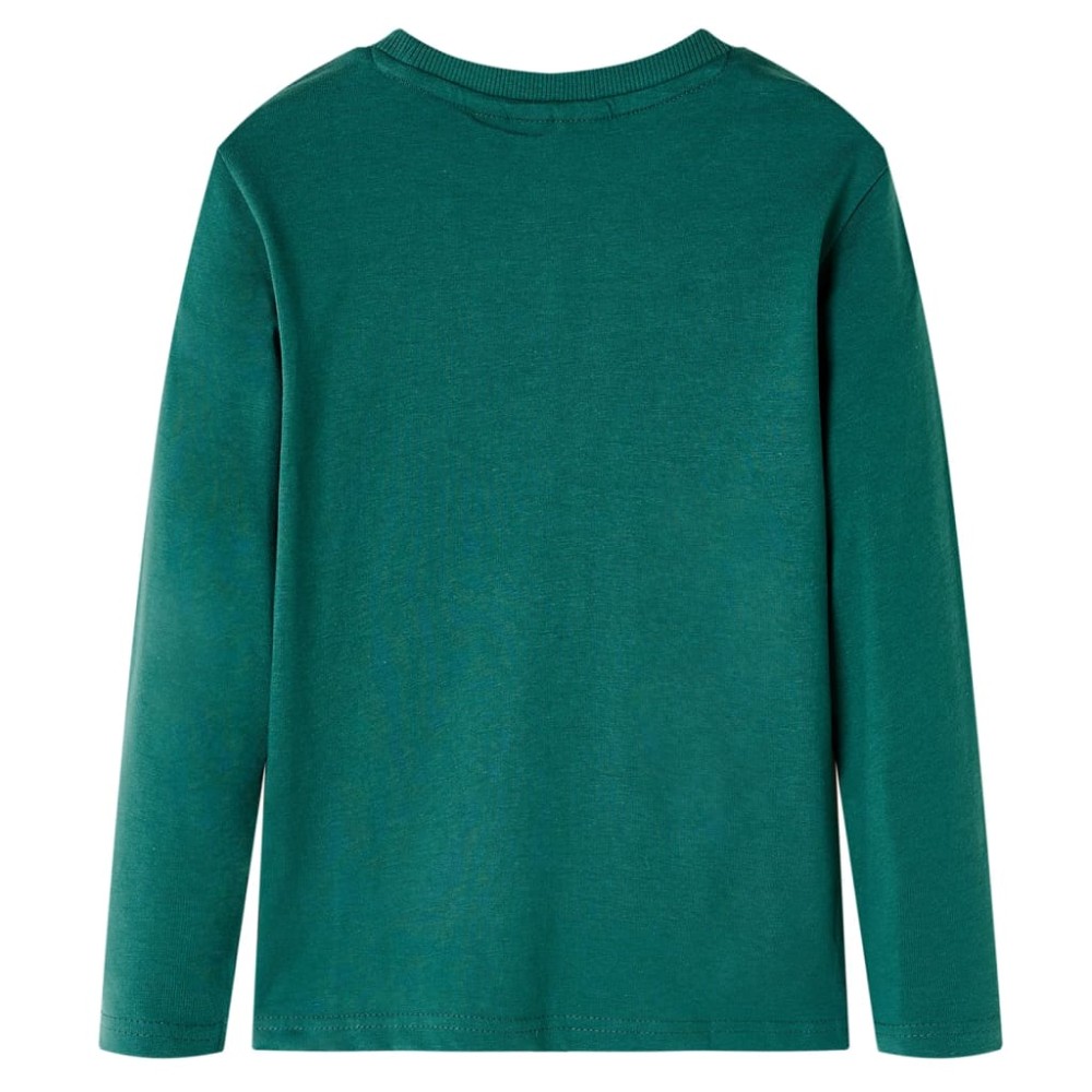 Tricou cu mâneci lungi pentru copii, verde, 128