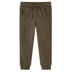 Pantaloni de trening pentru copii, kaki melanj, 116 Pantaloni de trening pentru copii, kaki melanj, 116