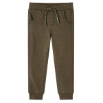 Pantaloni de trening pentru copii, kaki melanj, 128 Pantaloni de trening pentru copii, kaki melanj, 128