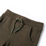 Pantaloni de trening pentru copii, kaki melanj, 128 Pantaloni de trening pentru copii, kaki melanj, 128