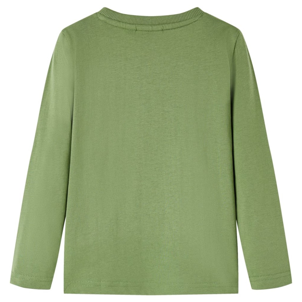 Tricou pentru copii cu mâneci lungi, kaki deschis, 92