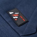 Hanorac pentru copii cu glugă, bleumarin melanj și portocaliu, 104 Hanorac pentru copii cu glugă, bleumarin melanj și portocaliu, 104